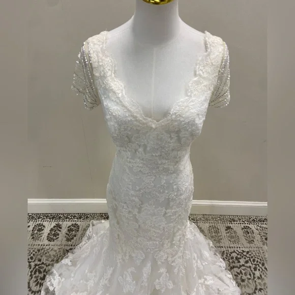 Elegant White Lace Gown